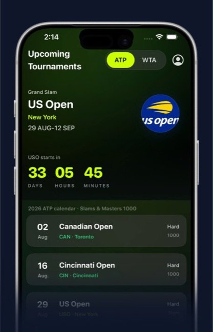 Courtify tournament schedule and countdown